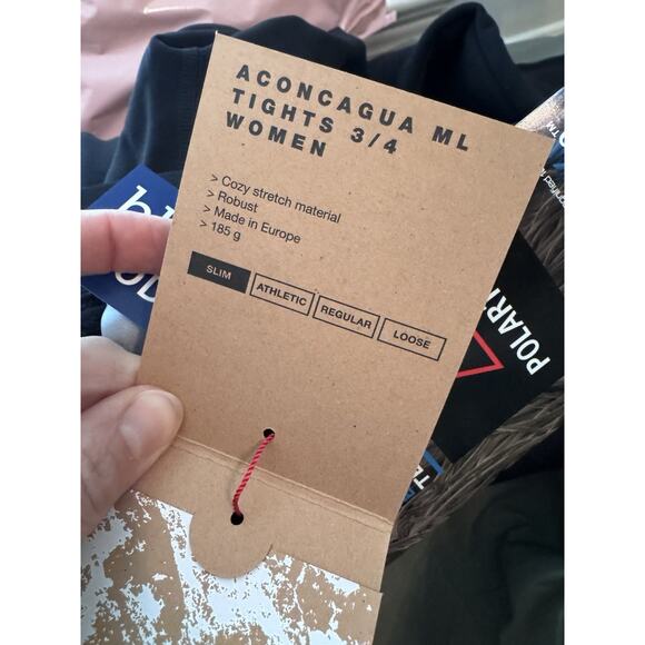 Mammut Womens Aconcagua ML Tights 3/4 Black Base Layer Sz XS Slim Fit Cozy NWT - Picture 12 of 16